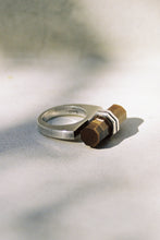 Load image into Gallery viewer, Modernist Raised Octagonal Tiger's Eye Ring
