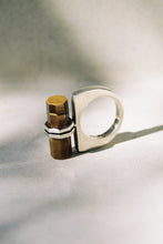 Load image into Gallery viewer, Modernist Raised Octagonal Tiger's Eye Ring
