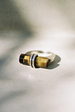 Load image into Gallery viewer, Modernist Raised Octagonal Tiger's Eye Ring
