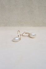 Load image into Gallery viewer, Gold Hoops with Detachable Pearl Drops
