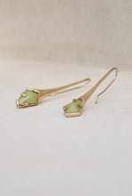 Load image into Gallery viewer, Modernist Gold Drops with Chalcedony

