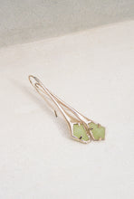 Load image into Gallery viewer, Modernist Gold Drops with Chalcedony
