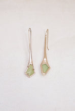 Load image into Gallery viewer, Modernist Gold Drops with Chalcedony
