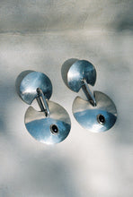 Load image into Gallery viewer, Linked Cutout Studs with Onyx
