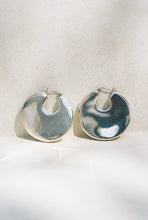 Load image into Gallery viewer, Large Puffy Crescent Hoops
