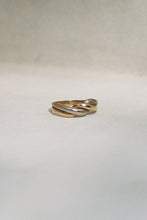 Load image into Gallery viewer, White and Yellow Gold Half Twist Ring
