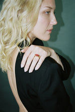 Load image into Gallery viewer, Raised Rhodochrosite Cabochon Ring (OOAK)
