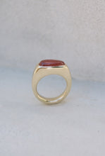 Load image into Gallery viewer, Raised Rhodochrosite Cabochon Ring (OOAK)
