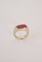 Load image into Gallery viewer, Raised Rhodochrosite Cabochon Ring (OOAK)
