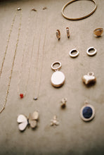Load image into Gallery viewer, 14k Gold Huggie Hoops with Encrusted Diamonds
