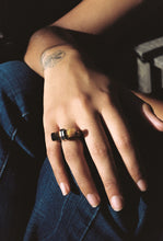 Load image into Gallery viewer, Modernist Raised Octagonal Tiger's Eye Ring

