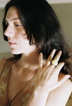 Load image into Gallery viewer, Postmodern Carved Bone Signet Ring
