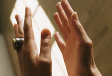 Load image into Gallery viewer, Postmodern Carved Bone Signet Ring
