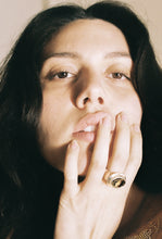 Load image into Gallery viewer, Faceted Smokey Quartz Ring with Matte Silver
