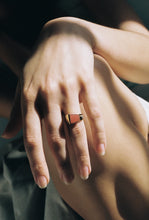 Load image into Gallery viewer, Modernist Coral Ring with Diamond
