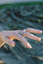 Load image into Gallery viewer, Postmodern Brushed Signet Carnelian Ring
