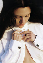 Load image into Gallery viewer, Mid-Century Raw Tourmaline Cuff Links
