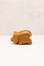 Load image into Gallery viewer, Deborah Bump Teak Pig Trinket Box
