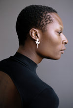 Load image into Gallery viewer, Riveted Structured Kinetic Earrings
