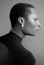 Load image into Gallery viewer, Riveted Structured Kinetic Earrings
