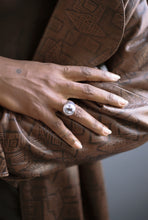 Load image into Gallery viewer, Aquamarine Heavy Carved Signet Ring
