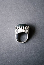 Load image into Gallery viewer, Tall Raised Bloodstone Signet Ring

