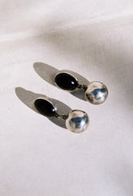 Load image into Gallery viewer, Onyx and Sphere Drop Earrings
