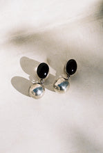 Load image into Gallery viewer, Onyx and Sphere Drop Earrings
