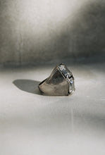 Load image into Gallery viewer, Two-Stone White Topaz Shield Ring

