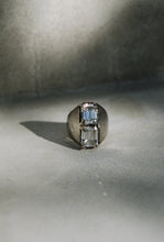 Load image into Gallery viewer, Two-Stone White Topaz Shield Ring
