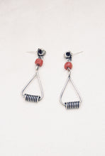 Load image into Gallery viewer, Mid-Century Coral and Coil Earrings
