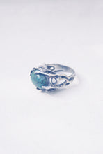 Load image into Gallery viewer, Vining Prong Chrysocolla Ring
