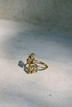 Load image into Gallery viewer, Modernist Double Spiral Gold Ring
