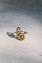 Load image into Gallery viewer, Modernist Double Spiral Gold Ring
